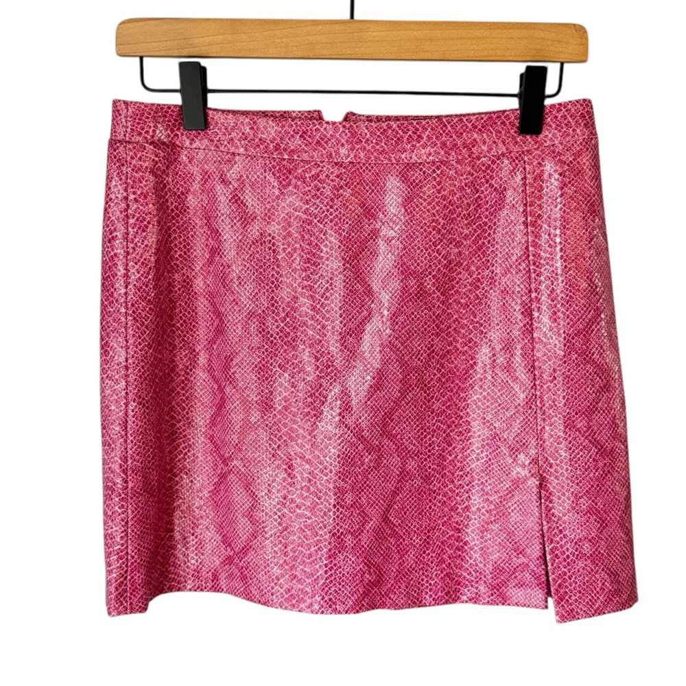 Pink Snake Print Skirt